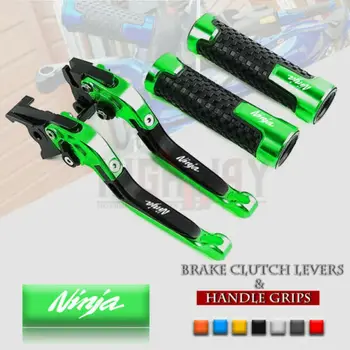 

CNC Aluminum Adjustable Brake Clutch Levers Handlebar Grip Handle Hand Grips For KAWASAKI NINJA EX250 300 Z250 Z300 Z125 Z400