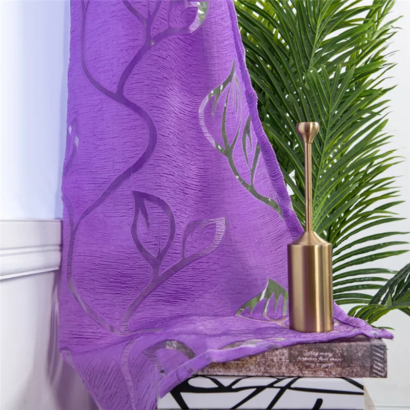 Trees Sheer Curtain Tulle Window Treatment Voile Drape Valance Fabric curtains for bedroom rideaux pour le salon  #4O09 (3)