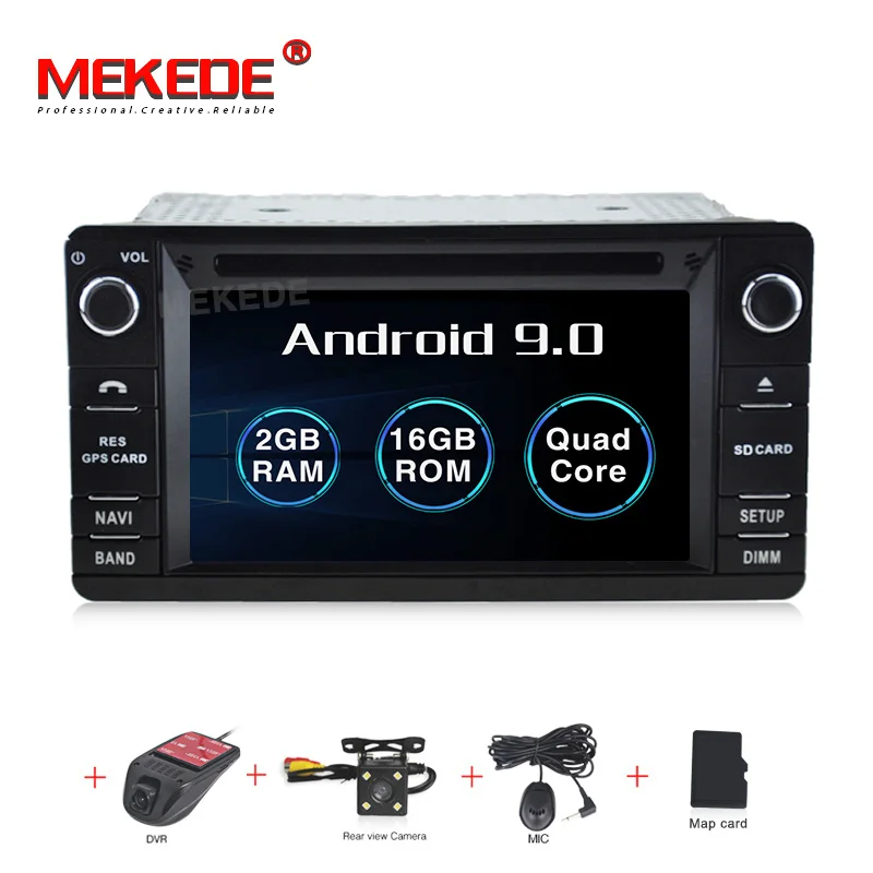 MEDEKE автомобильный DVD мультимедийный плеер для Mitsubishi Outlander XL 2din Android 9,0 PX5 4+ 64G радио магнитофон навигация gps - Цвет: 16G camera DVR