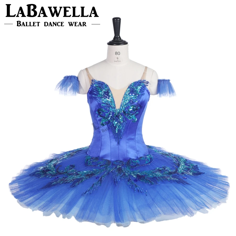 Bluebird Professional Ballet tutu dress Blue Pancake Ballet Tutus Skirt Ballerina Stage Costume Ballet TutusBT9236
