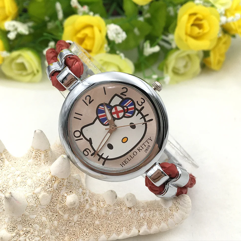 Часы hello kitty милые часы для девочек детские часы hello kitty корейские часы с героями мультфильмов