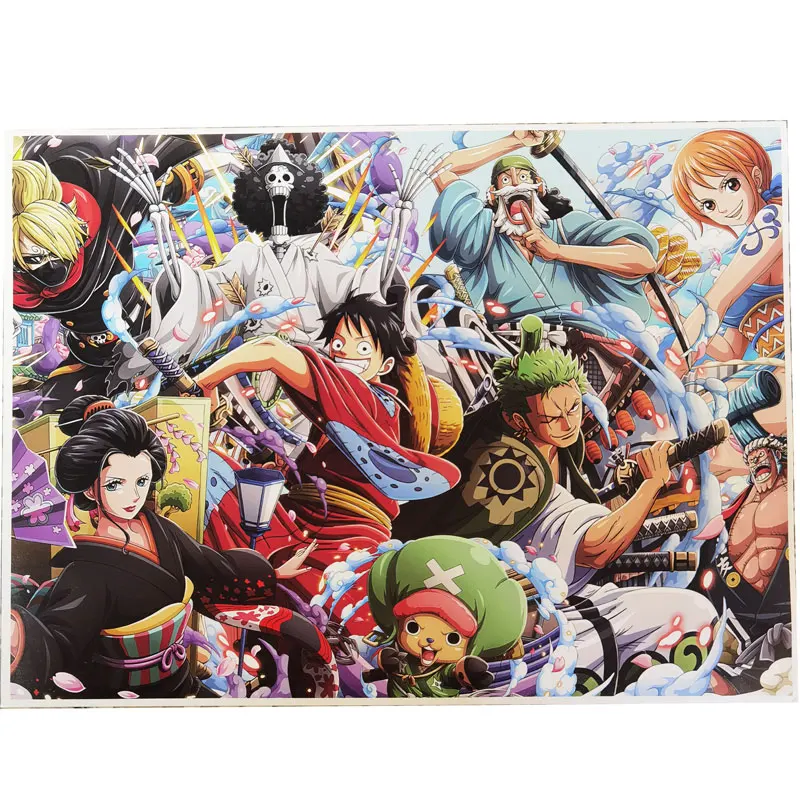 1000 PCS Japanese Anime Kaizokuo Jigsaw Paper Game One Piece Puzzles For Adults Children Educational Toys Collection Gifts | Игрушки и