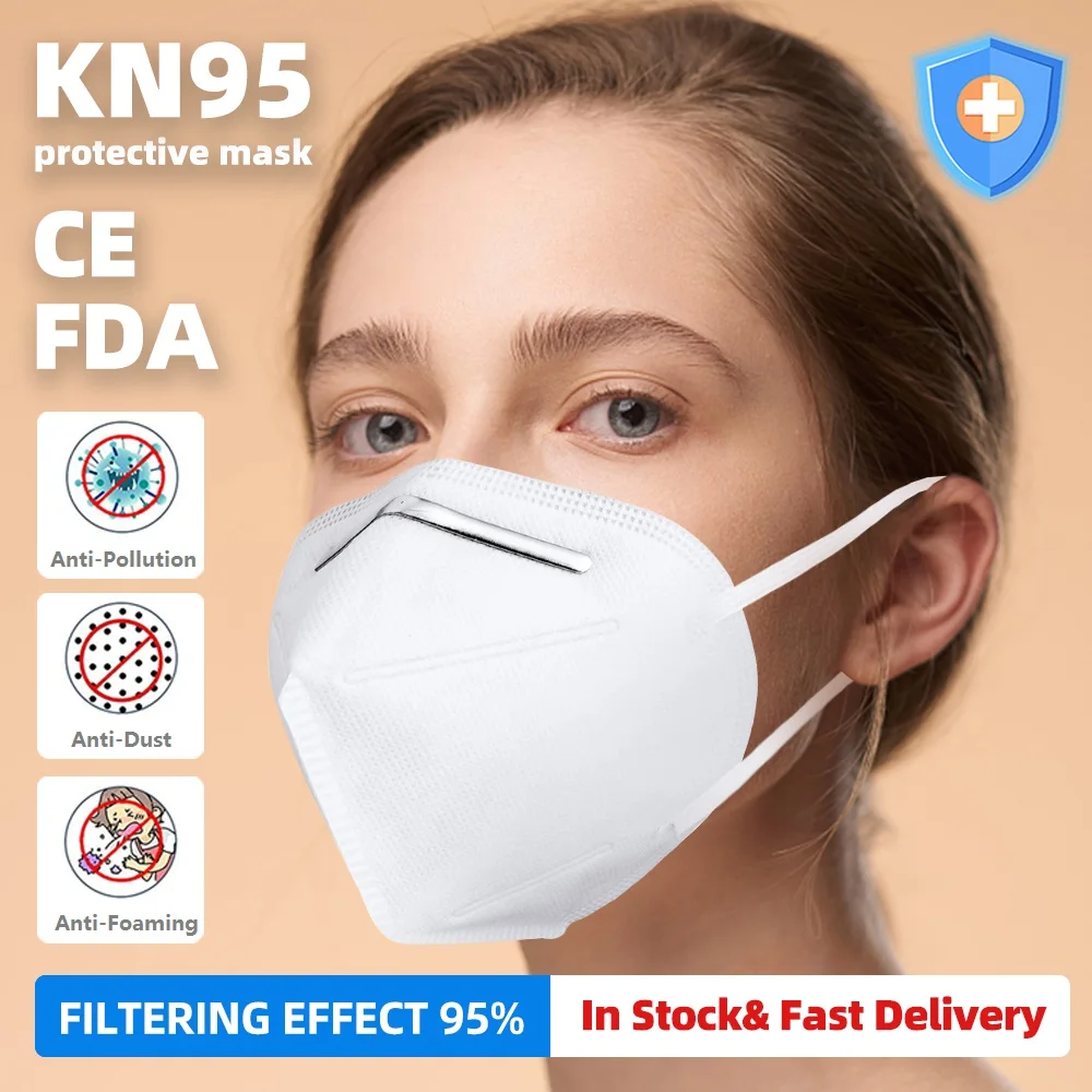 

KN95 Mask Respirator Folding Nonwoven Valved Dust Mask PM 2.5 Filter as KN95 KF94 FFP2 Mouth Mask With Valve Gauze Haza Mask