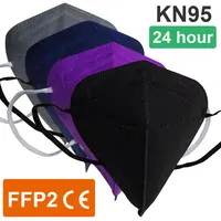 New Black Face Mask FFP2 Protective Mouth Caps Face Mask KN95 Mascarillas Colores KN95 Masks Mouth FFP2reusable Masks Masque 1