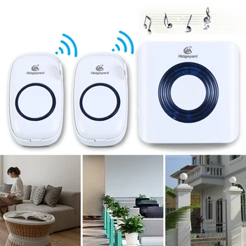 

Yonntech 1000FT Electric Wireless Doorbell Door Chime 1 Receiver+2 Transmitter Waterproof