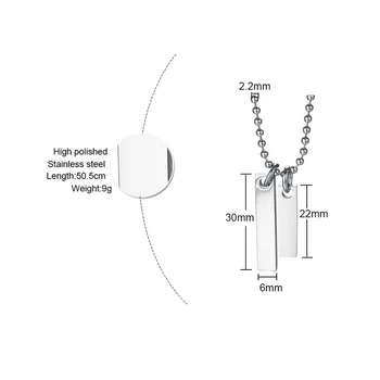 

FXM HN2 stainless steel necklace hot sell popular single women 30mm square shape lover gift women jewelry