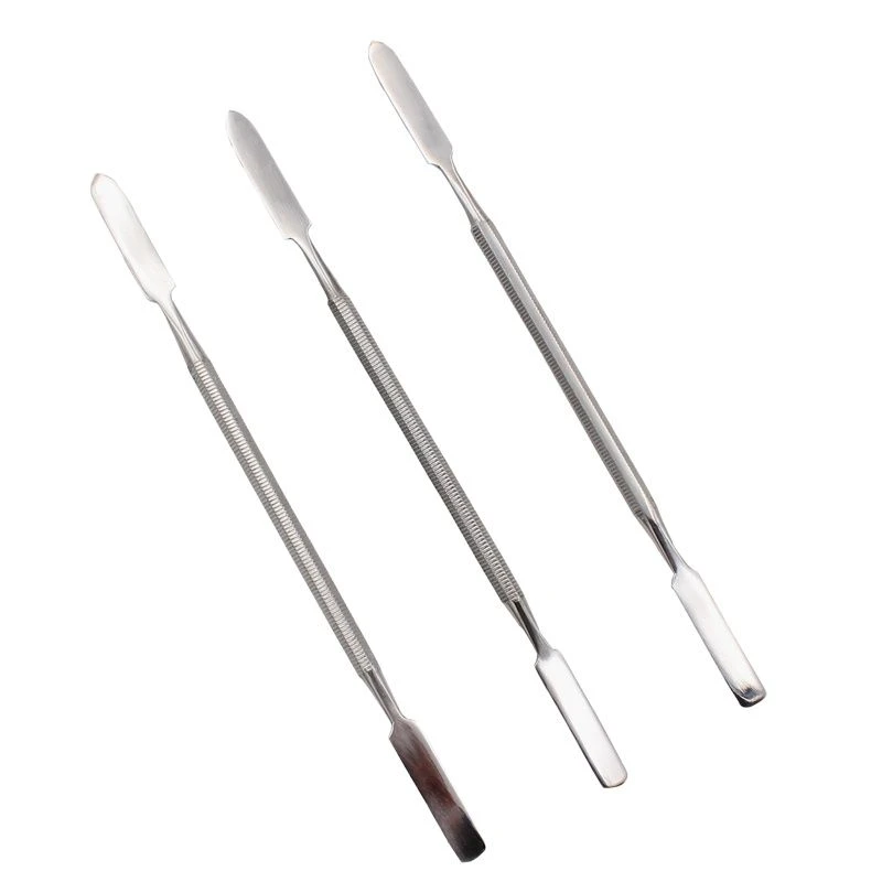 3pcs Stainless Steel Mixing Spatula Tool Spatuler Rod Dental Nail Art Makeup Foundation