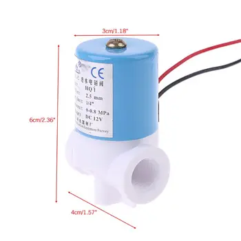 

G1/4\" Solenoid Valve Plastic Normally Closed 2 Way 12V DC 0-120PSI P31A