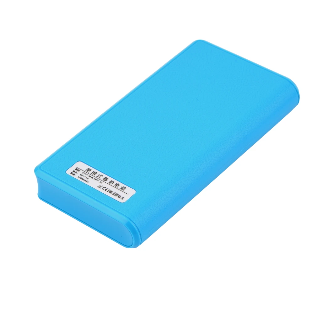 

30000mAh Dual USB Power Bank Backup LED Battery Charger for Samsung iPhone Exquisitely Designed Durable blue