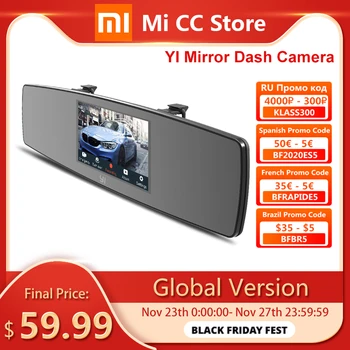 

Xiaomi YI Mirror Dash Camera Car DVR Video Recorder WiFi Night Vision Dual HD Recording Dual Dashboard Car Camera