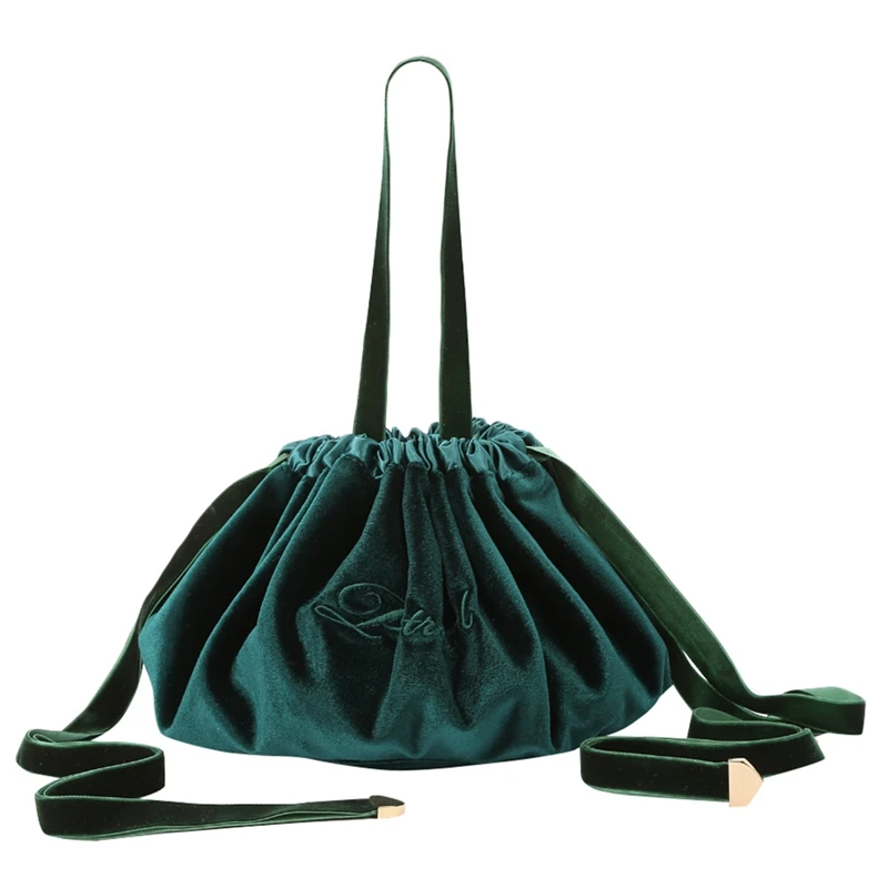 

FGGS-New Velvet Drawstring Makeup Bag Case Women Large Capacity Storage Organizer Travel Make Up Cosmetic Bag Toiletry Bag