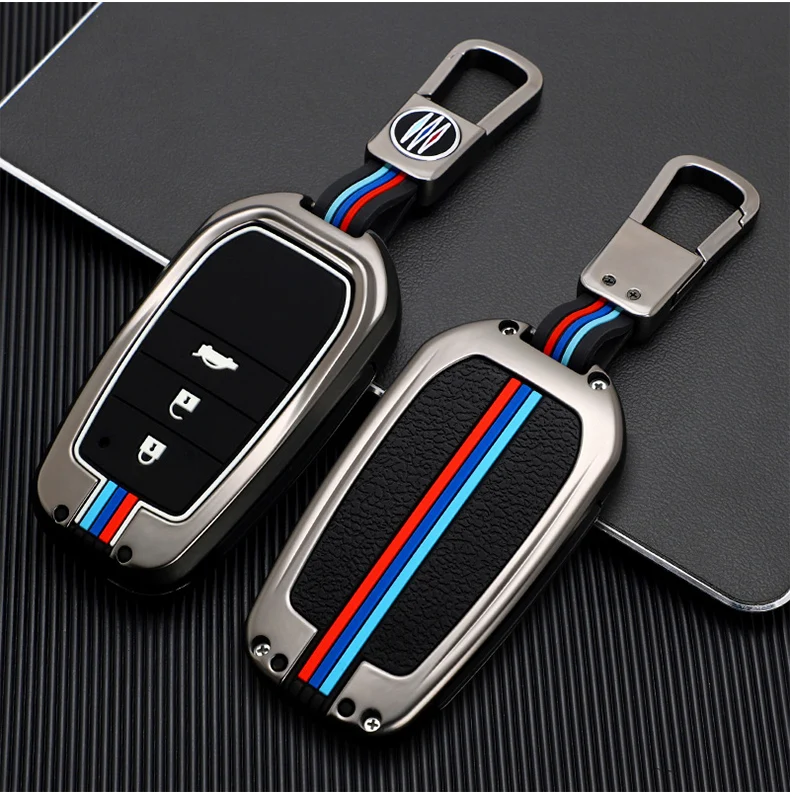 Portachiavi per auto in lega di zinco per Toyota Chr Rav4 Auris Avensis Prius Aygo Camry Corolla Land Cruiser 200 Prado Crown Riez Key Cover - H2542074099ec4cba952cbc05dc9fd8c2P