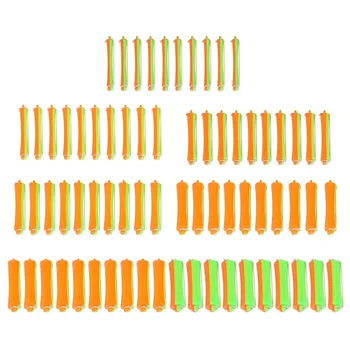

70 Pcs Cold Perm Rods DIY Hairdressing Perm Rod Salon Hair Roller Rubber Band Hair Clip Curler Hairdressing Maker Styling Tool