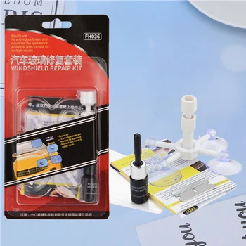 

1 Set Auto Glass Repair Kit Professional Plastic Convenient Car Glass Repair Kit