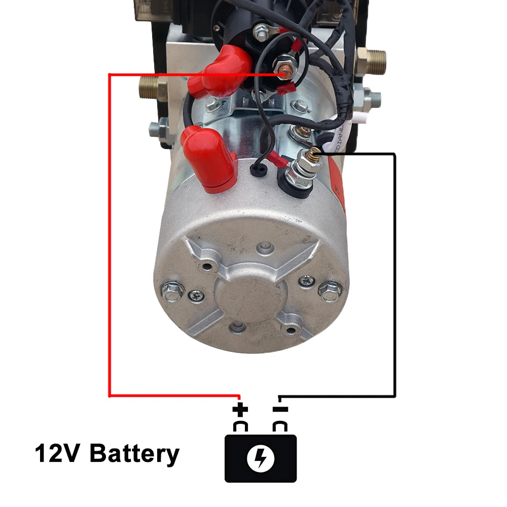 4L двойного действия гидравлический насос 12V для самосвал прицеп для подъема автомобиля 3200 фунтов на квадратный дюйм резервуар