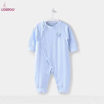 

COBROO 100% Cotton Romper for Newborn Baby Long-sleeve 2018 New Spring 0-3 Month Infant Clothes Baby Girl Boy Jumpsuit 150027