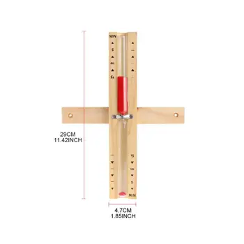 

Wooden Sauna Hourglass Wall Mounted Rotating 15mins Sandglass Clock Timer