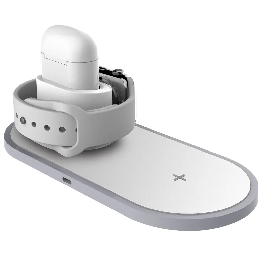Замена для iPhone часы Airpod Беспроводной Зарядное устройство Pad 3-в-1 автоматически Мощность быстро Зарядное устройство