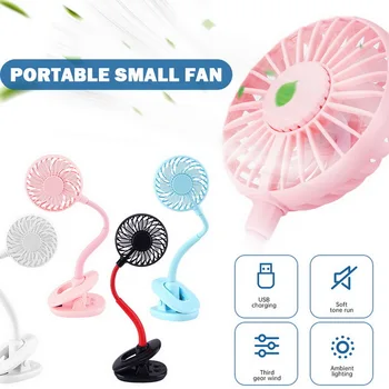 

Fast Shipping Clip-on Mini Desk Fan Aromatic USB Rechargeable Fan for Office Car Home Desk