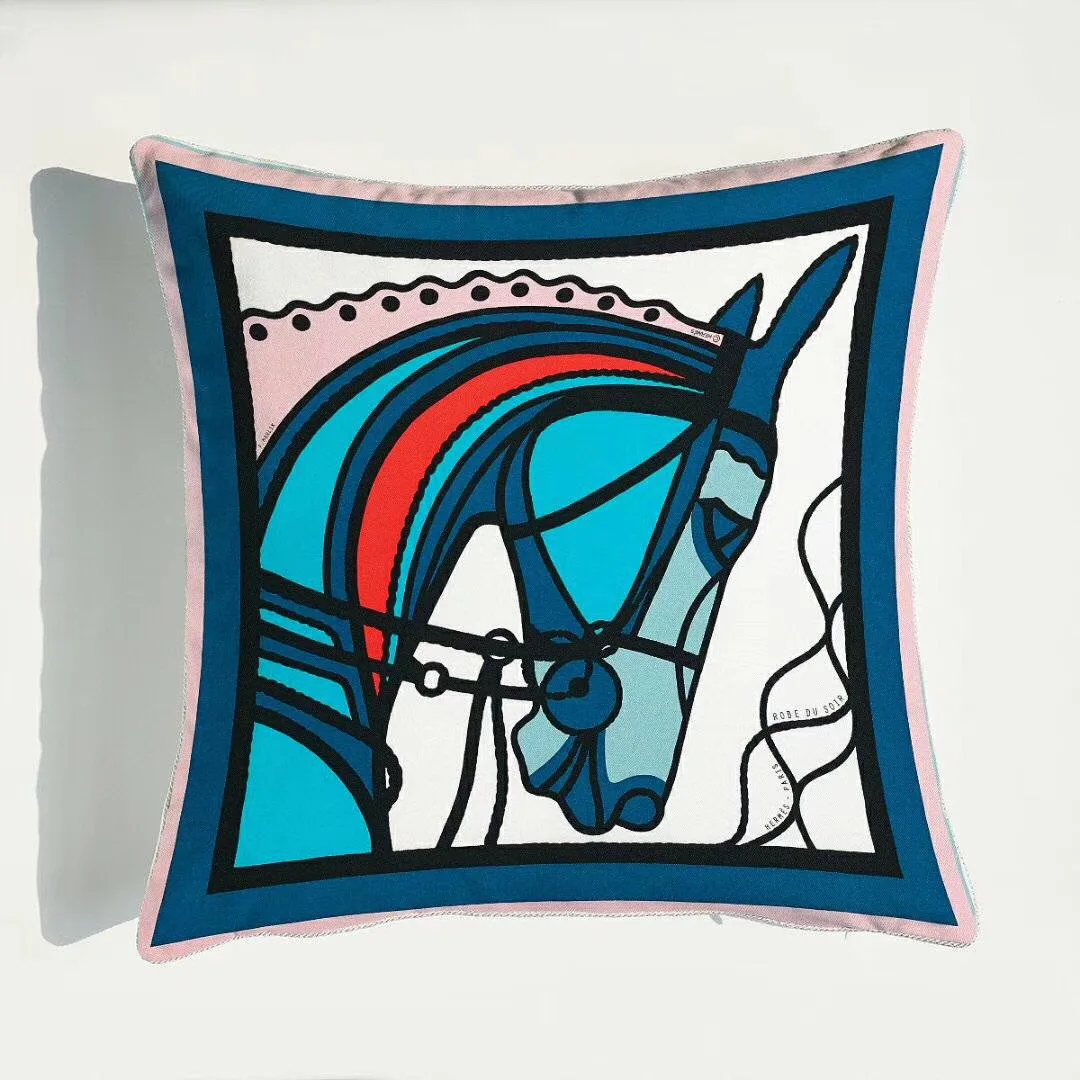 

Luxury New Fashion Modern Horse Animal Velvet Cushion Cover Pillow Cover Pillowcase Home Decorative Sofa Throw Pillow Seat Chair