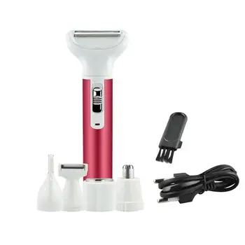 

5 in 1 Women Shaver Painless Hair Removal Epilator Shaving Machine Face Beard Eyebrow Nose Trimmer Body Bikini Electric Razor