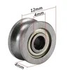 12Pcs/Set U604ZZ 4*12*4mm U Groove Ball Bearing Guide Pulley For Rail Track Linear Motion System ► Photo 3/3