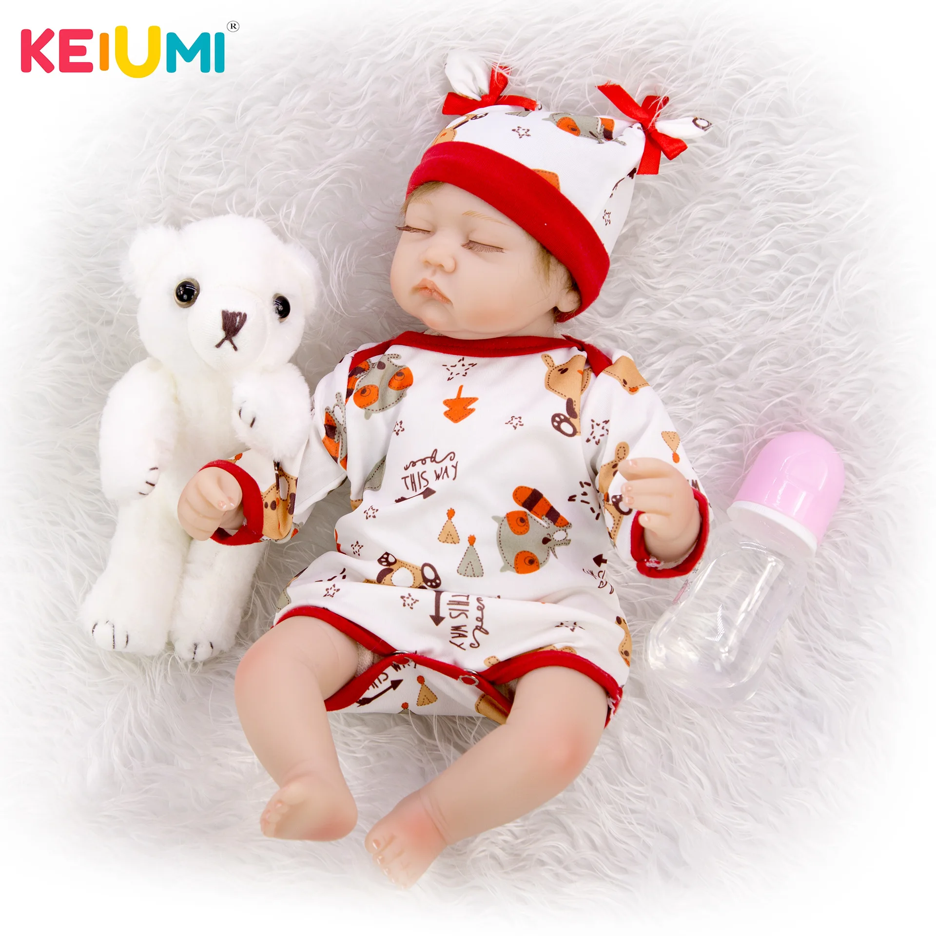 

Keiumi 17-Inch Reborn Baby Doll Reborn Baby Soft Silicone Model Infant Hot Selling