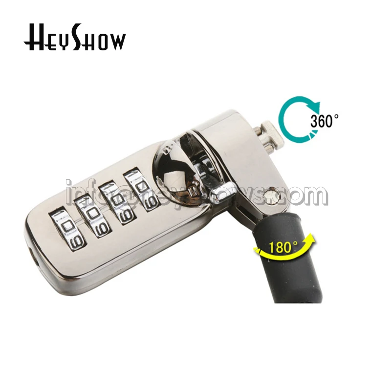 Laptop Security Anti-Theft Password Lock Cable, Steel Sting Monitor Lock, Projector Lock, Steel Wire with Lever