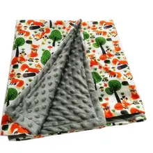 Красивое ультра-мягкое детское мини-одеяло из искусственного меха, 2 слоя, идеально подходит в качестве подарка для душа ребенка(75x120 см