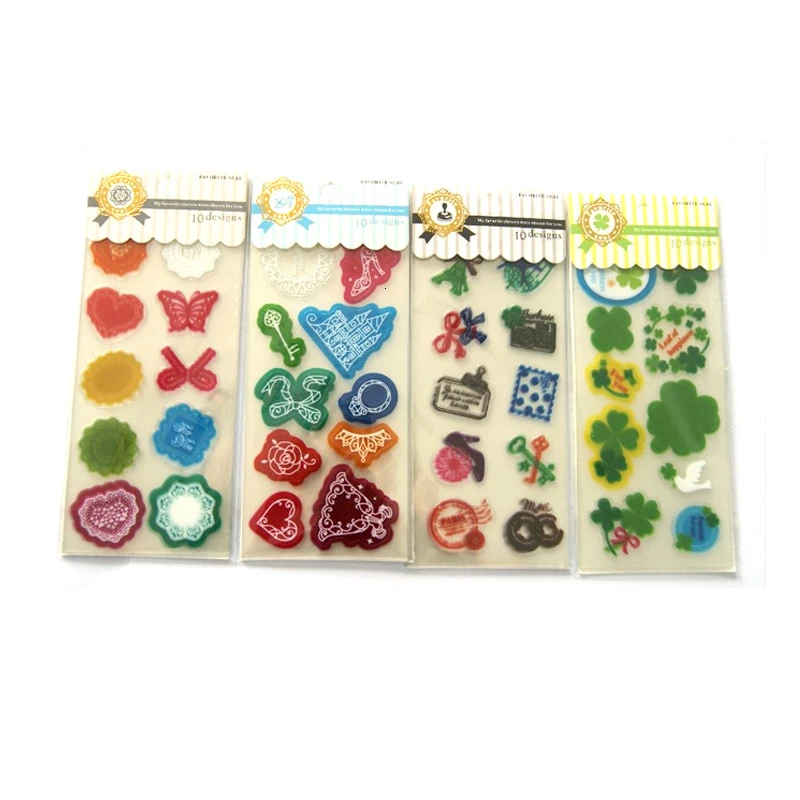 

Japanese and Korean stationery Cute transparent PVC decorative stickers Diary stickers 6 sheets