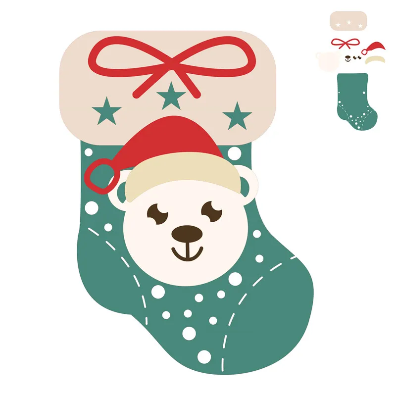 

YaMinSanNiO Christmas Gift Socks Metal Cutting Dies New 2019 for Card Making Scrapbooking Embossing Cuts Stencils Craft Dies
