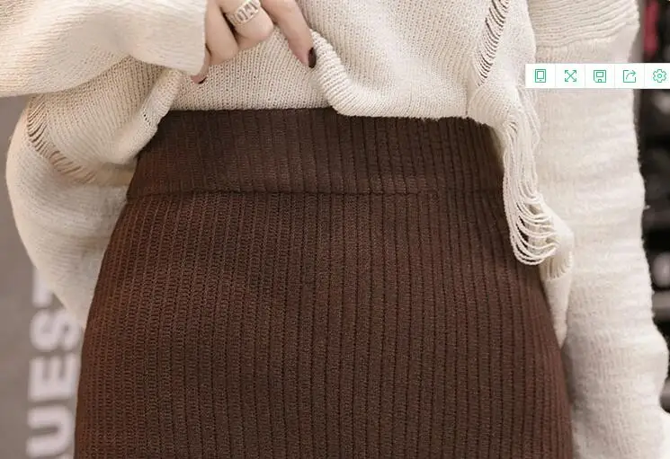 New Elegant Autumn Winter Knit Skirts Women Sweater Bodycon Mermaid Office Lady Work Wear Ruffles Skirt Chic saias faldas