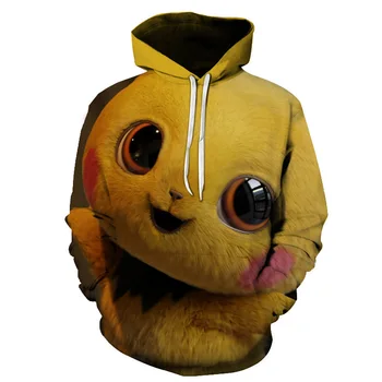 

Men/Women Novel Hoodies Fashion 3D Print Pikachu Hoodies Yellow Black Class Sport Hoodies Sweatshirt Casual Boys Sweatshirt