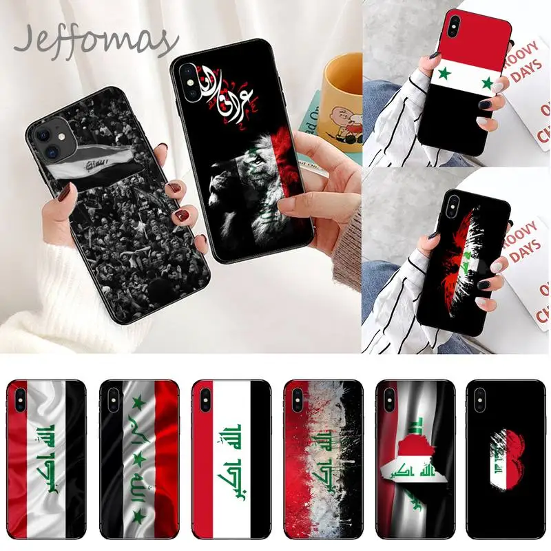

Iraq Flag pattern Phone Case for iPhone 11 12 mini pro XS MAX 8 7 6 6S Plus X 5S SE 2020 XR