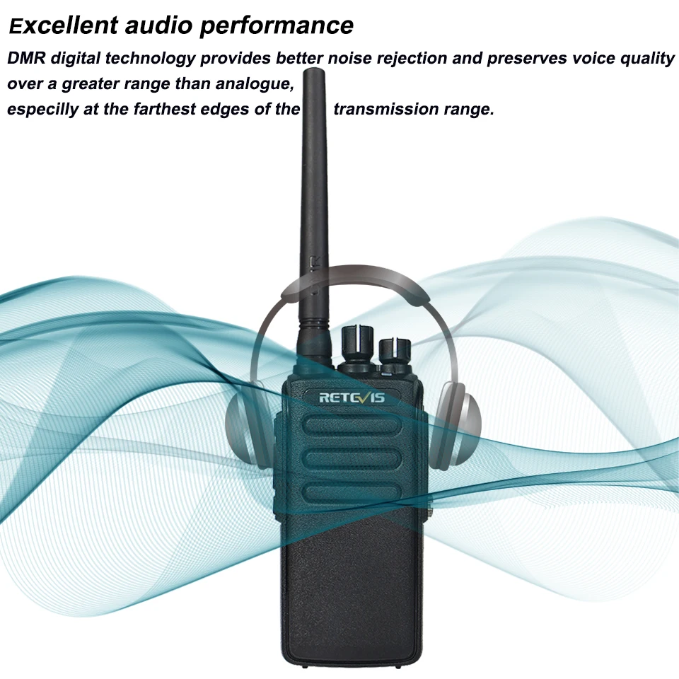 2 шт. Рация Retevis RT81 Цифровой/Аналоговый 10 Вт IP67 Водонепроницаемый DMR32CH UHF 400 470 МГц VOX