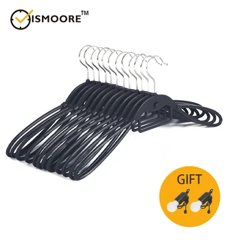 

12pcs Clothes Hanger Wide Shoulder For Suit Save Space Closet Organizer Detachable Easy Assemble Portable For Business Travel