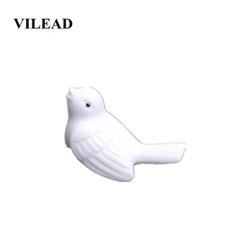 

VILEAD 3.3cm White Ceramic Bird Figurines Animals Ornaments Home Decoration Accessories Christmas Decorations for Home Souvenir