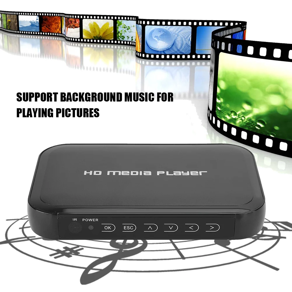 Мультимедийный плеер 1080P Full HD мультимедийный проигрыватель AV VGA HDMI интерфейсы для