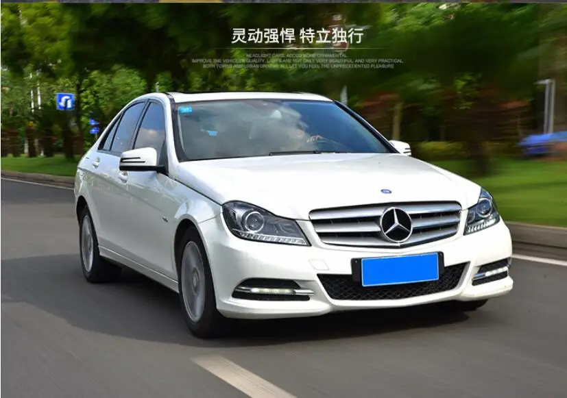 2011~ 2013 автомобильный головной свет bupmer для Mercedes Benz W204 фары C180 C260 C200 автомобильные аксессуары светодиодный скрытый туман Benz W204 фары