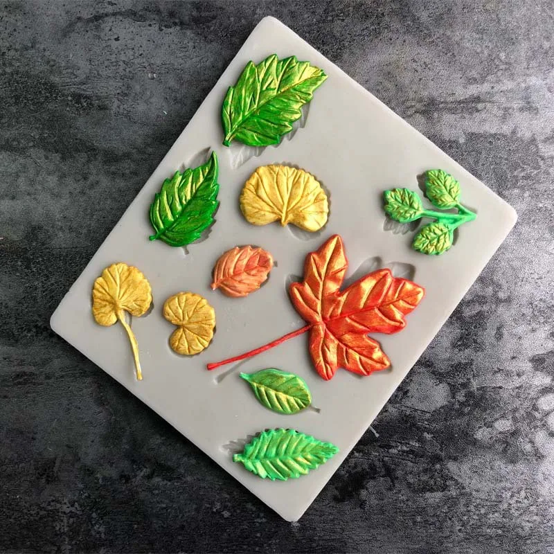 Many Kinds Of Leaves Shape For Cookie Cutter Fondant Cake Bakeware Decorating Tool Chocolate