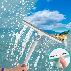 Window Glass Washing Brush Wiper Cleaner With Long Handle Double-Sided Rotating Washing Windows Squeegee Household Cleaning Tool