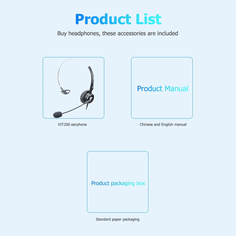 Center Office MIC Headset Chatting Gaming Podcast Recording VT200 USB Wired Headphone for Online Conference Call