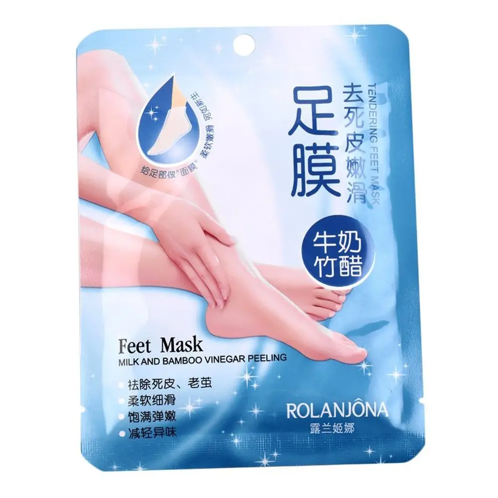 2pcs=1Pair Dead Skin Remover Foot Mask Peeling Mask Exfoliating Pedicure Baby Feet Masks Heel Foot Care Mask-2