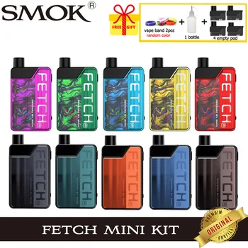 

New SMOK Fetch Mini Pod Kit E Cigarette Vape 3.7ml Catridge 1200mAh battery with RPM mesh Triple Coil VS RPM40 Nord Vaporizer