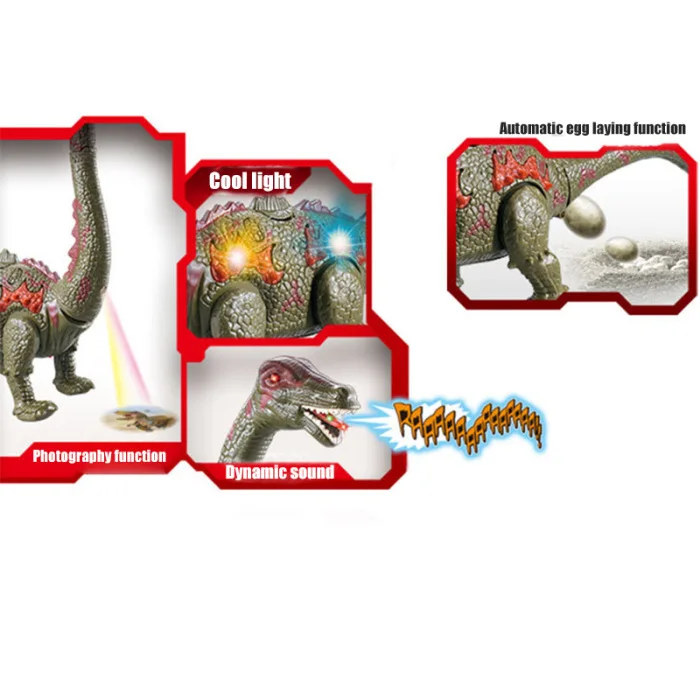 Электрический игрушечный динозавр, ходячая лежа яйцо с длинным вырезом проекция моделирование животных модель M09