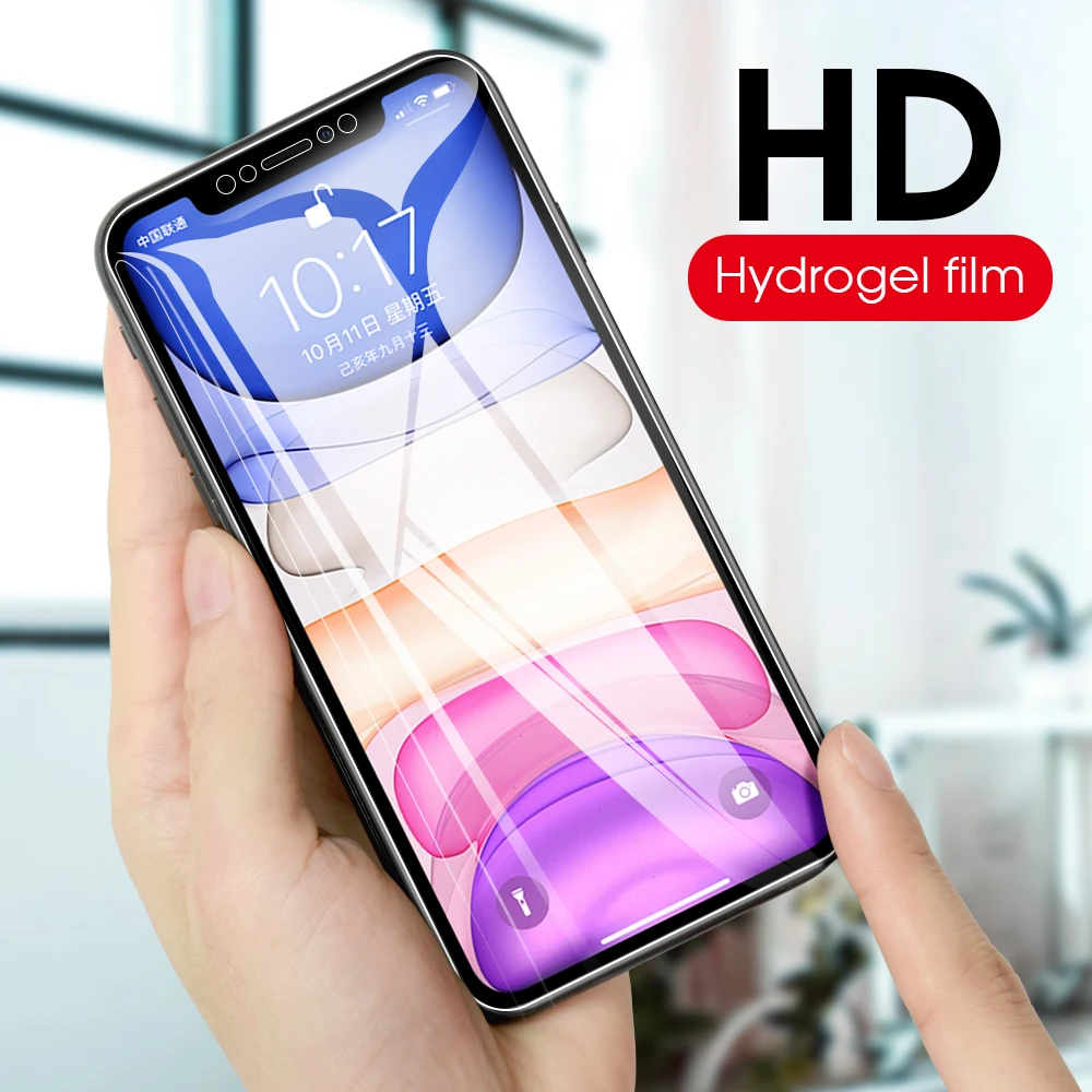 Защитная мягкая пленка для iPhone XR X XS Max полное покрытие Защита экрана 11 Pro