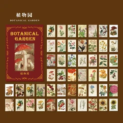 Vintage Translucent Plant and Flower Paper Set - 50 Pieces for Creative Crafting and Decor (A)
