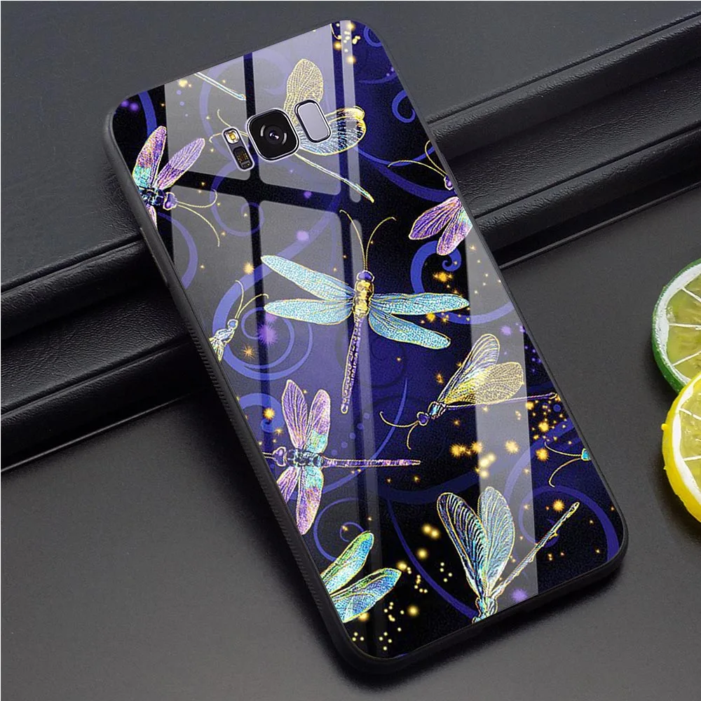 

dragonfly Phone Cover for Samsung Galaxy S8 Plus Case S7 Edge S9 Plus S10 A70 A60 M40 A50 A40 A20 A30 A10 Glass