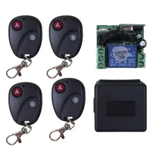 Relay DC 12V 7A 1CH LED wireless RF Remote Control Switch Transmitter Receiver System For Access/door Control System Universal dc 12v 1 channel remote control motor switch wireless curtain switch 2 button remote control for home light door access control