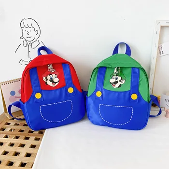 

Kids Backpack Cute 3D Cartoon Mario Printed Kindergarten School Bag for Girl Boys Children Small Mochilas